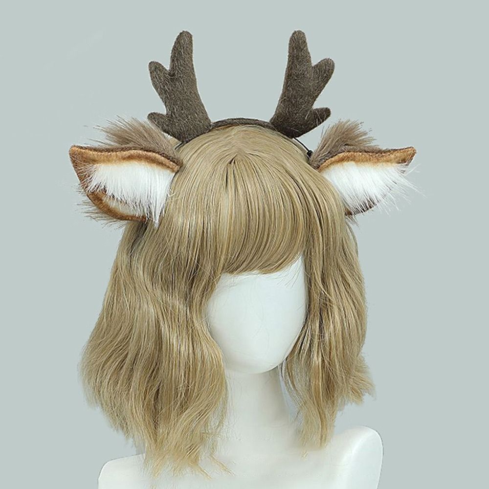 Reindeer Antlers Headband - Unissex orelhas de veado rena antler