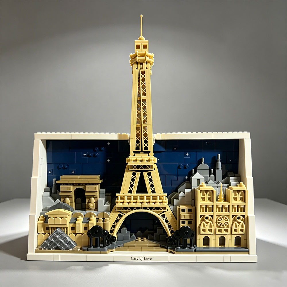 Lego Set City - NOVO 2026 Love City—Paris Building Series
