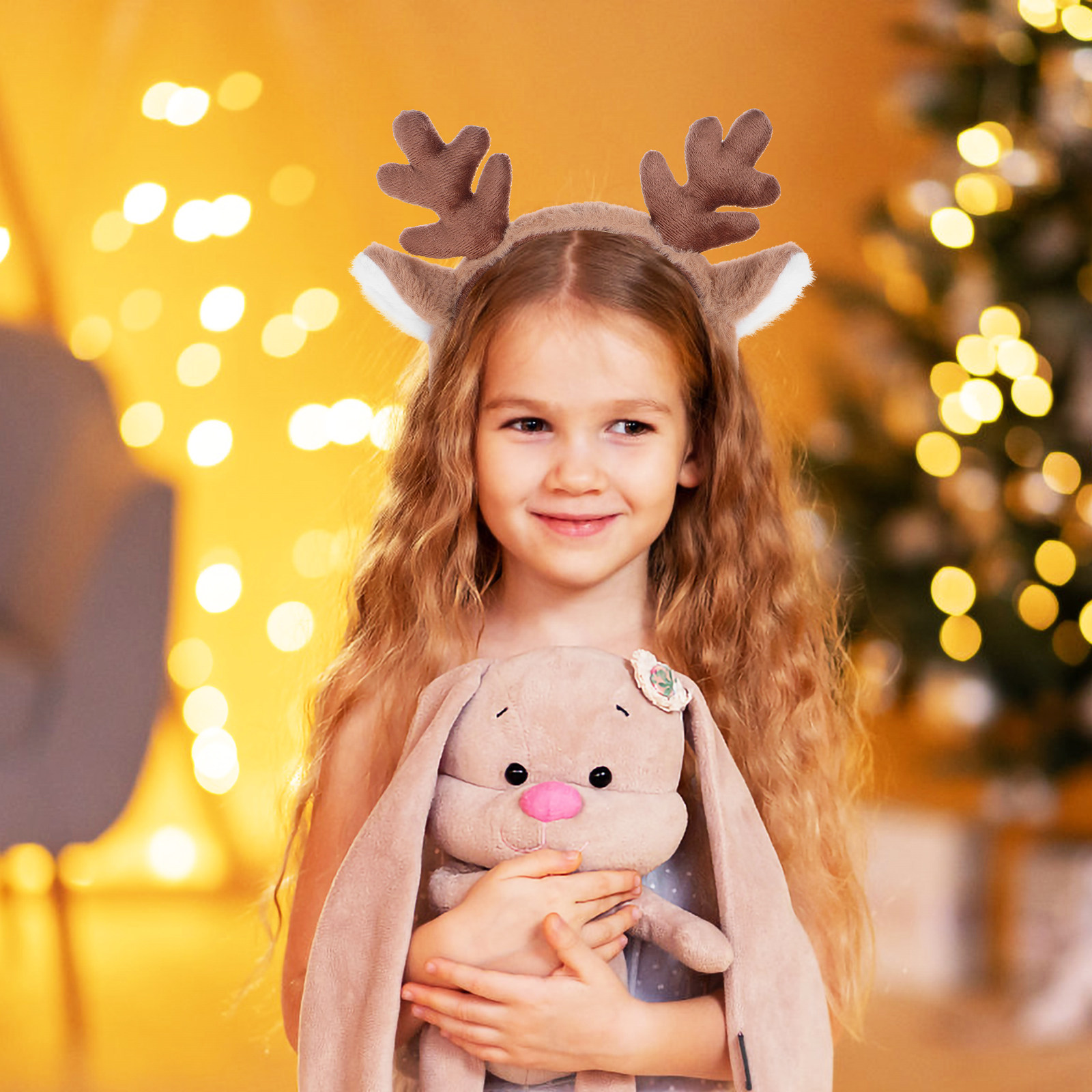 Reindeer Antlers Headband - Tiara de Natal com Chifres de