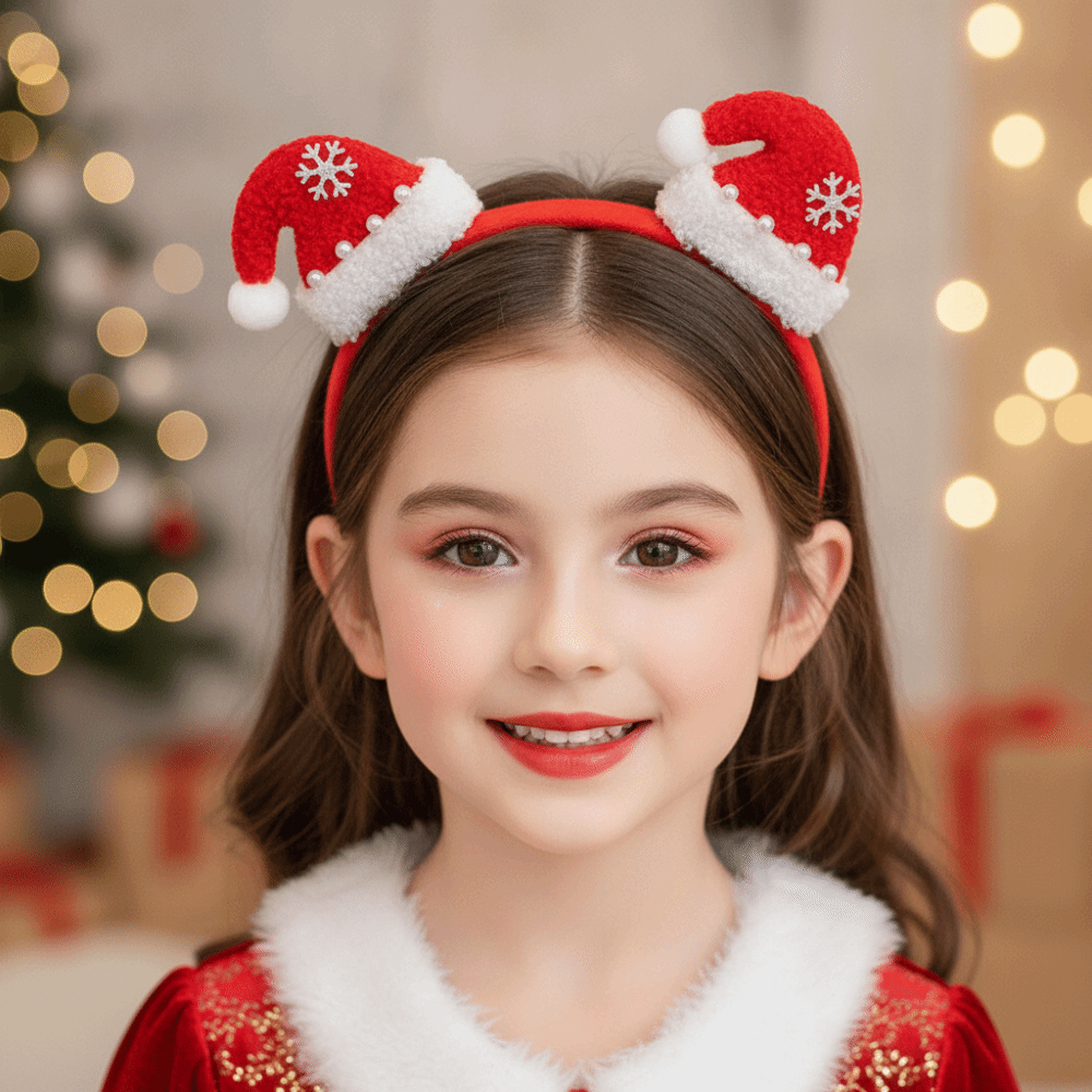 Tiara de Natal com Lantejoulas - Santa Hat Plush avaliação e preço