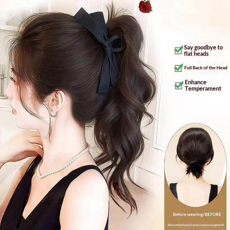 Peruca Rabo de Cavalo Sintétic - Ribbon Bow Gift avaliação e preço
