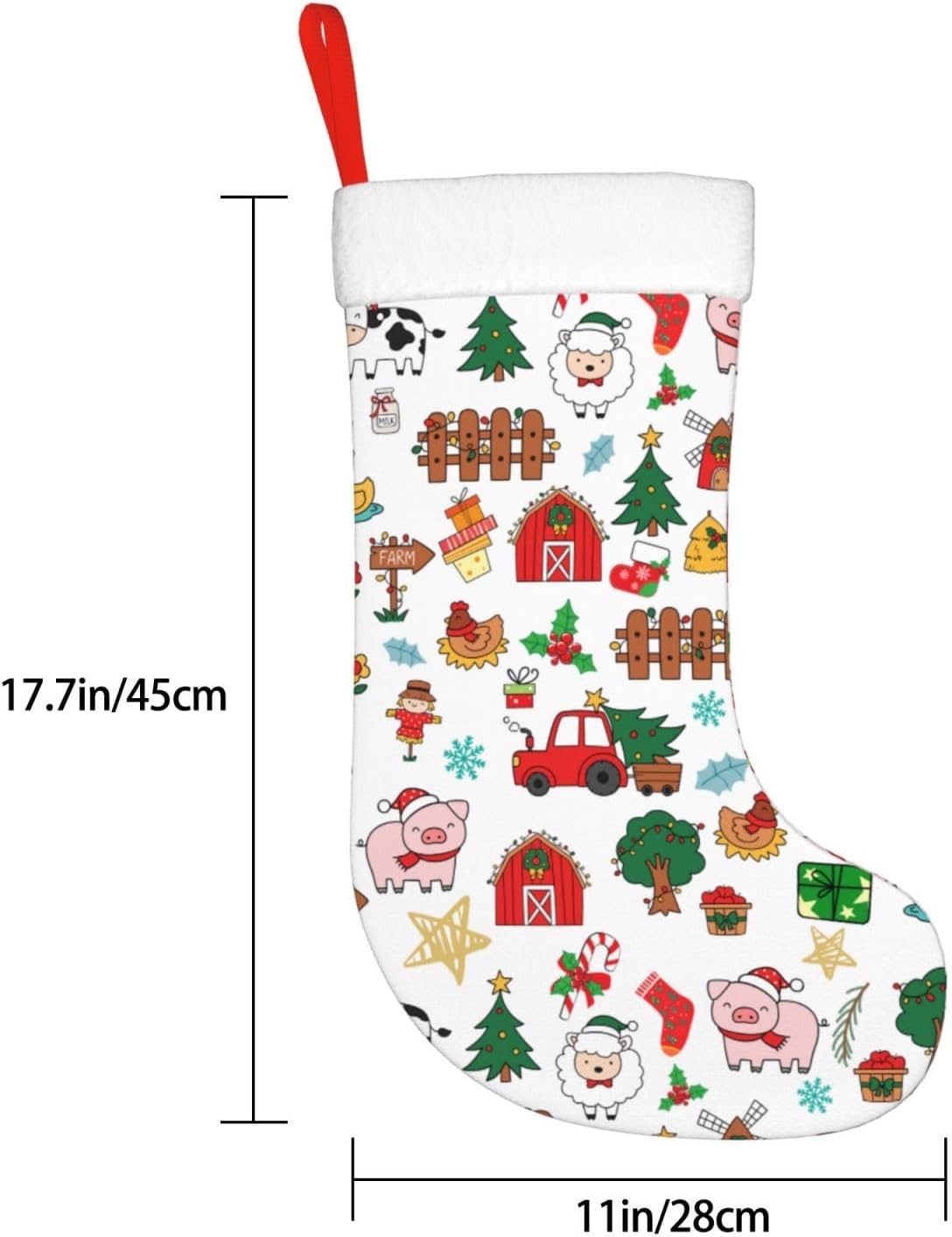 Animais de fazenda meias de na - Christmas Stocking Hanging avaliação e preço
