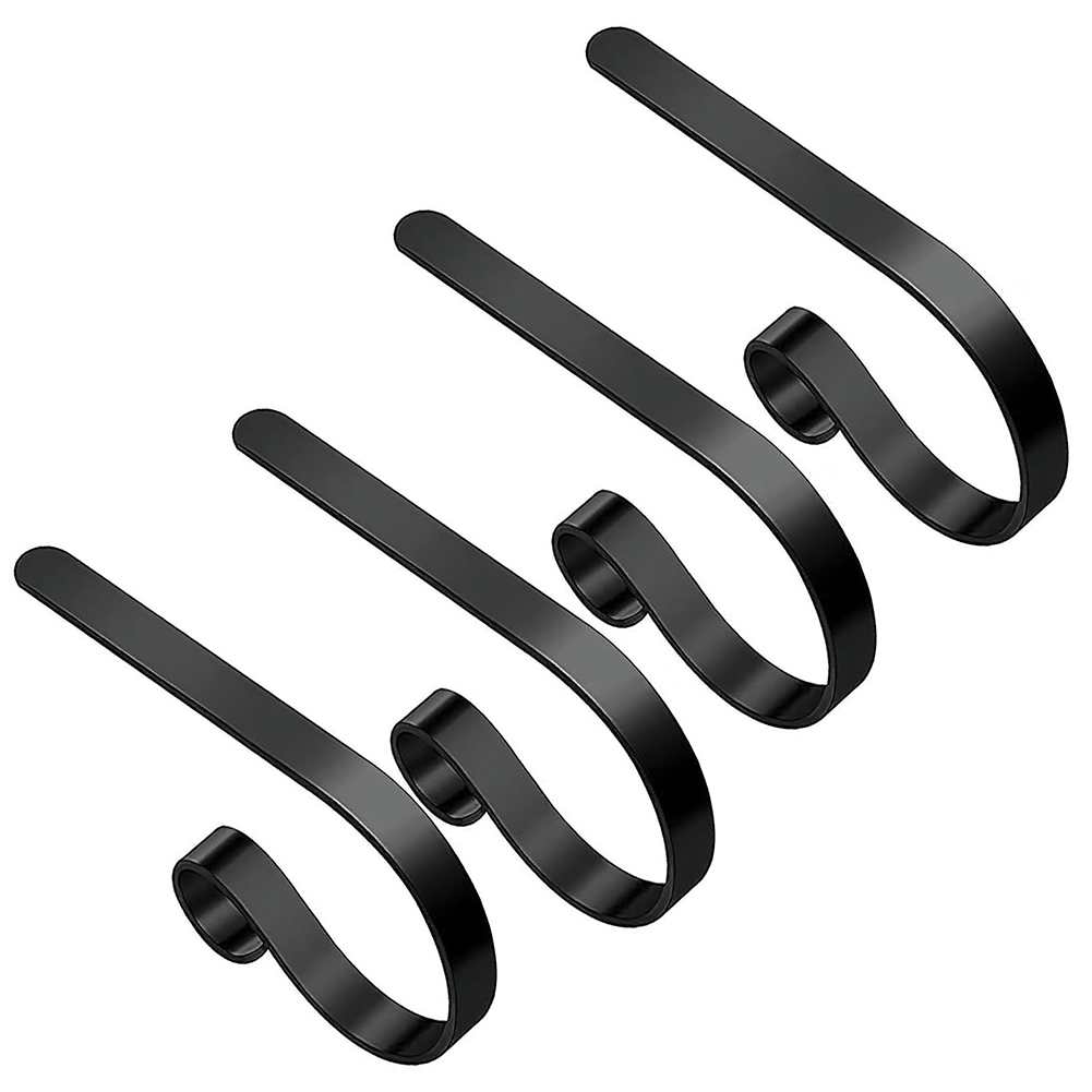 4 Ganchos de Ferro Pretos para - Christmas Stocking Hanging avaliação e preço