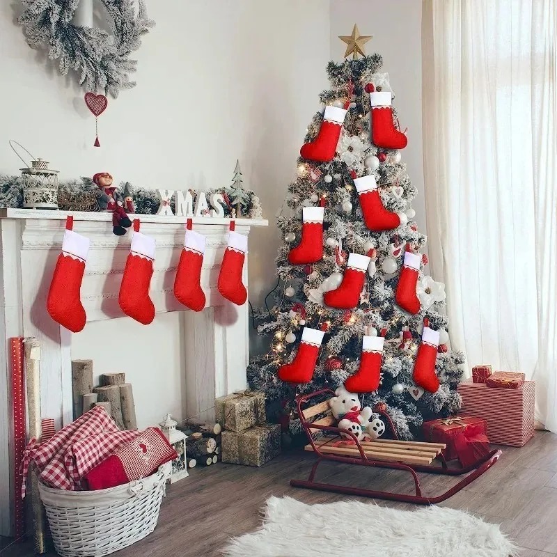 Conjunto de 12-24 Meias de Nat - Christmas Stocking Hanging avaliação e preço