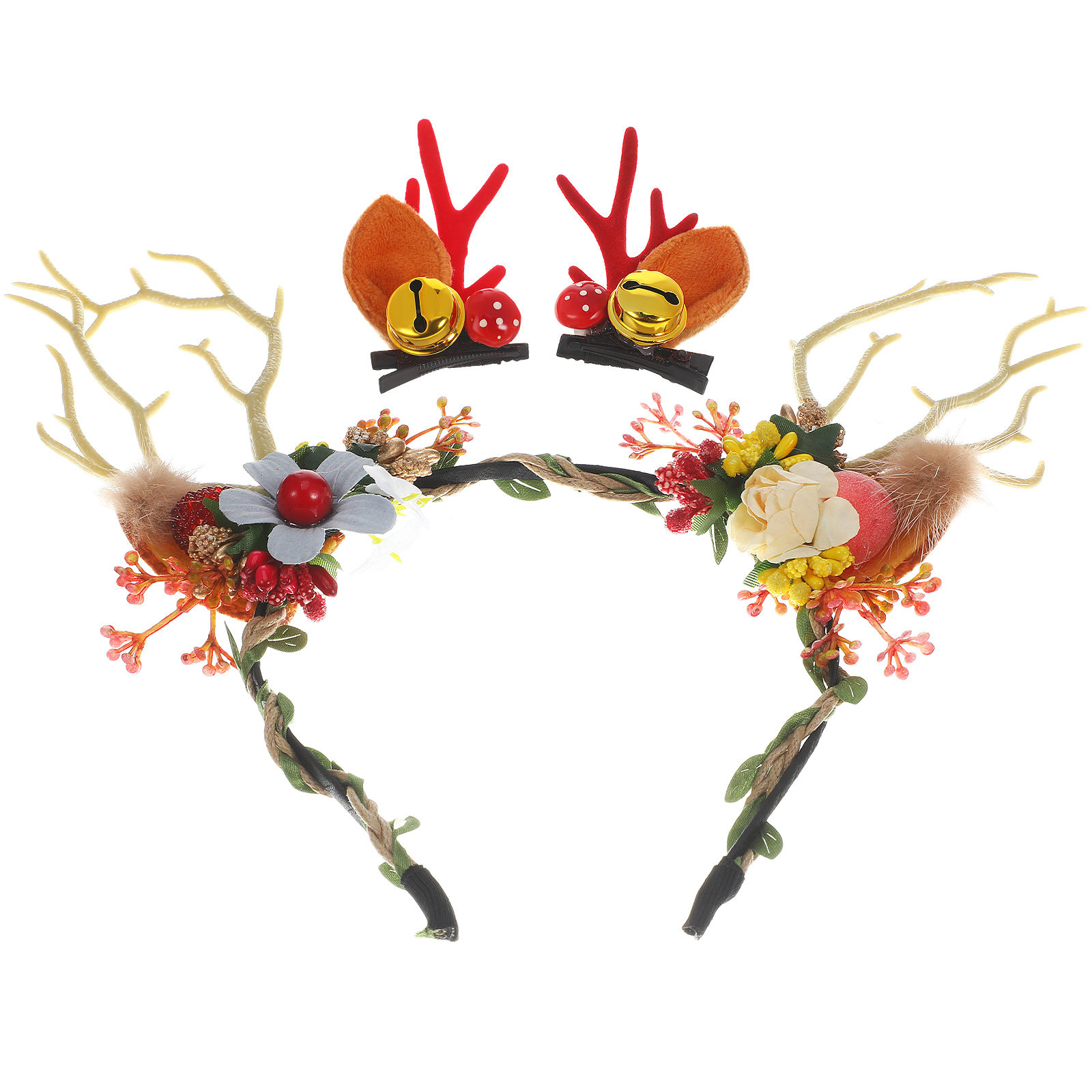 1 Conjunto de Tiara de Chifres - Reindeer Antlers Headband avaliação e preço