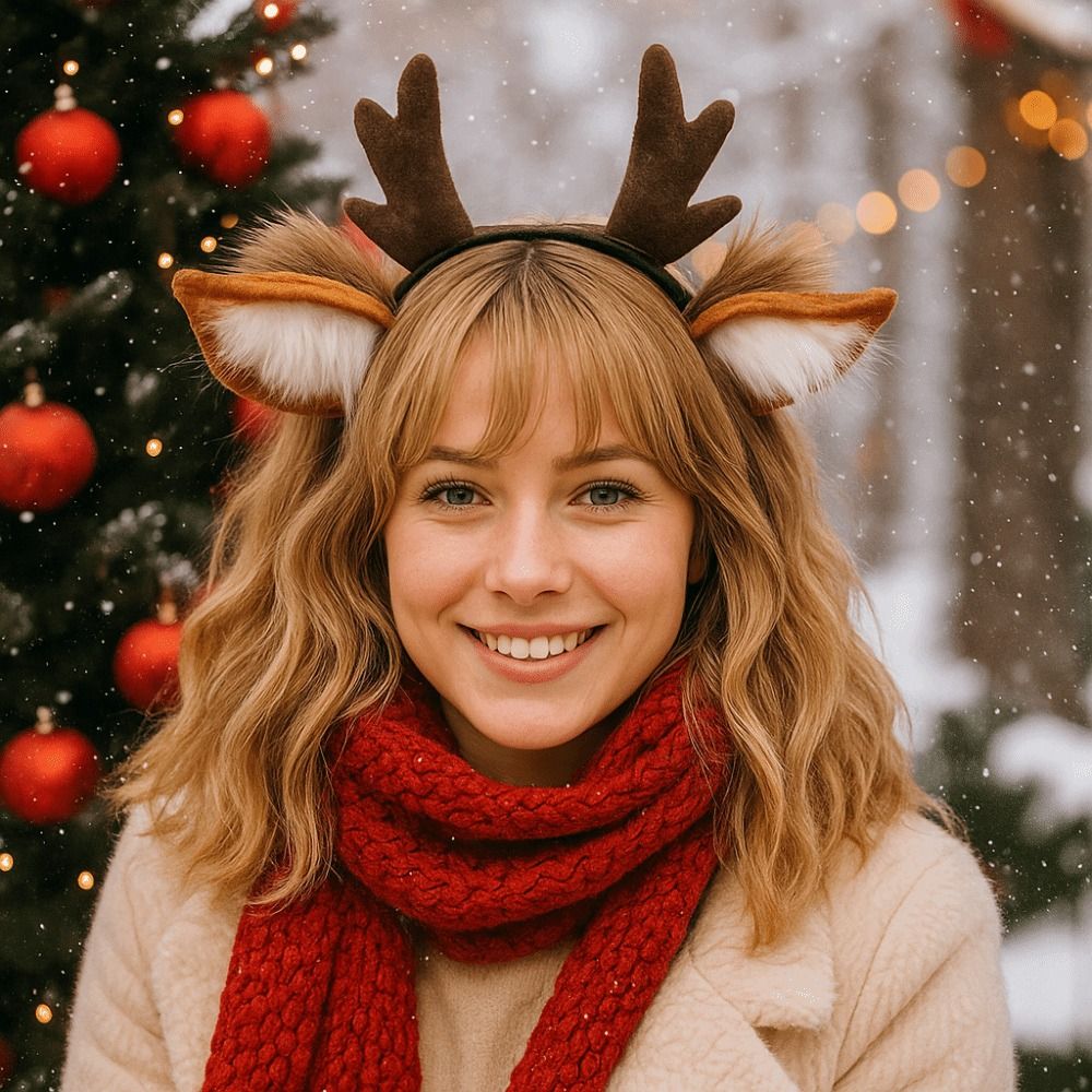 Unissex orelhas de veado rena  - Reindeer Antlers Headband avaliação e preço