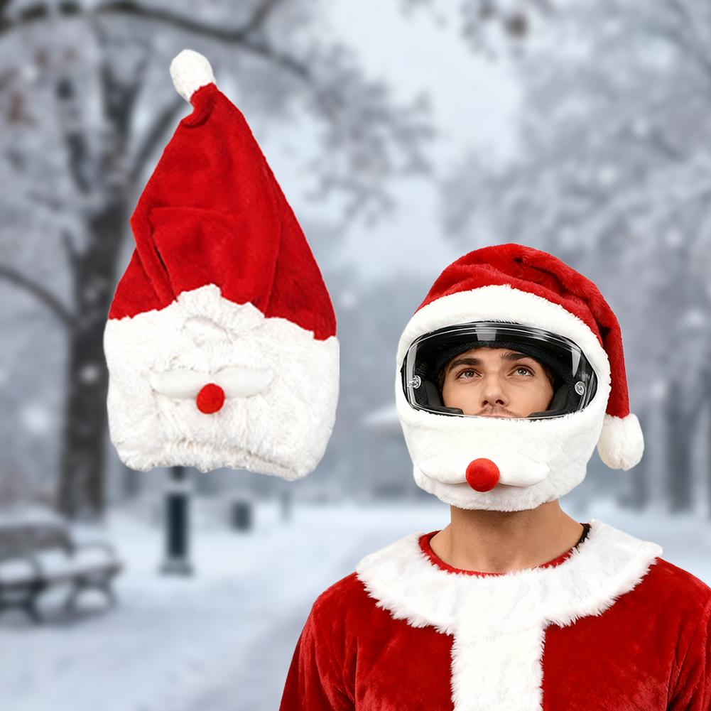 Motocicleta papai noel engraça - Santa Hat Plush avaliação e preço