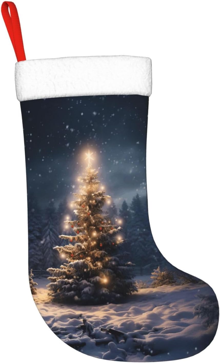 Meias de presente de neve de á - Christmas Stocking Hanging avaliação e preço